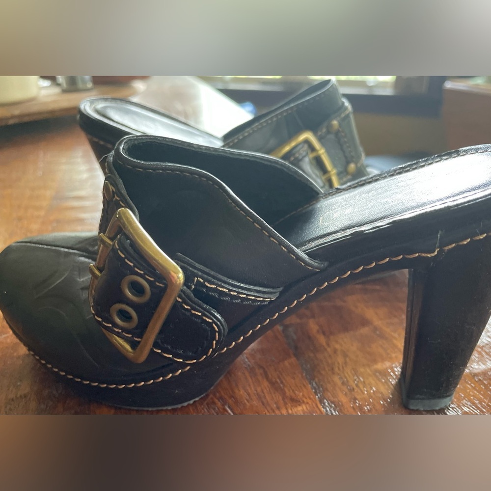 Coach mules size 7B excellent condition.